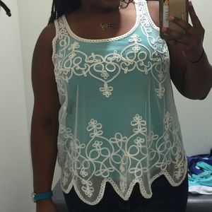 Torrid sheer scalloped too SO CUTE!